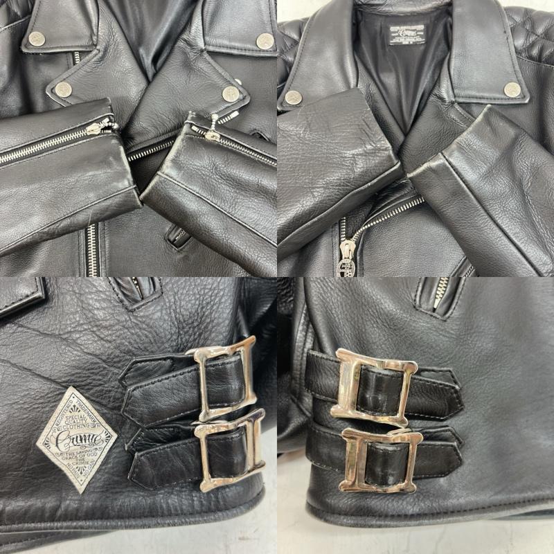 クライミー CRIMIE ジャケット、上着 ライダース レザー ダブル ライダースジャケット M 黒 / ブラック / black メンズ USED 古着 中古 50166601