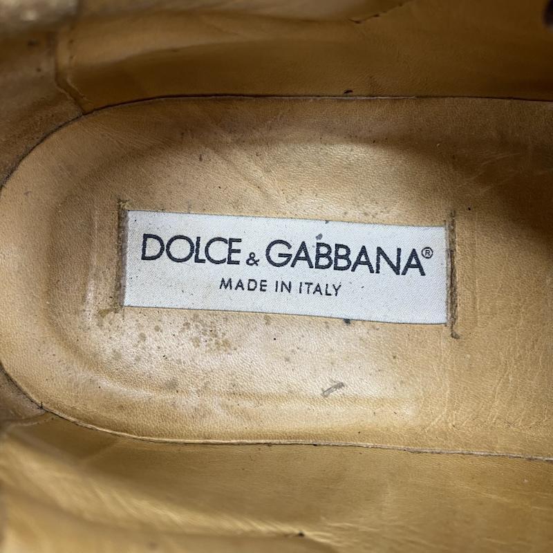 ドルチェアンドガッバーナ DOLCE&GABBANA 革靴 革靴 Uチップ チロリアン レザー シューズ 26.5cm 茶 / ブラウン / brown メンズ USED 古着 中古 50166669