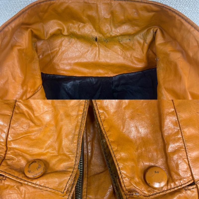 古着 USED ジャケット、上着 レザージャケット El Gaucho Leather Works ヴィンテージ クラフト ジップアップ レザー ジャケット 茶 / ブラウン / brown メンズ USED 古着 中古 50166681