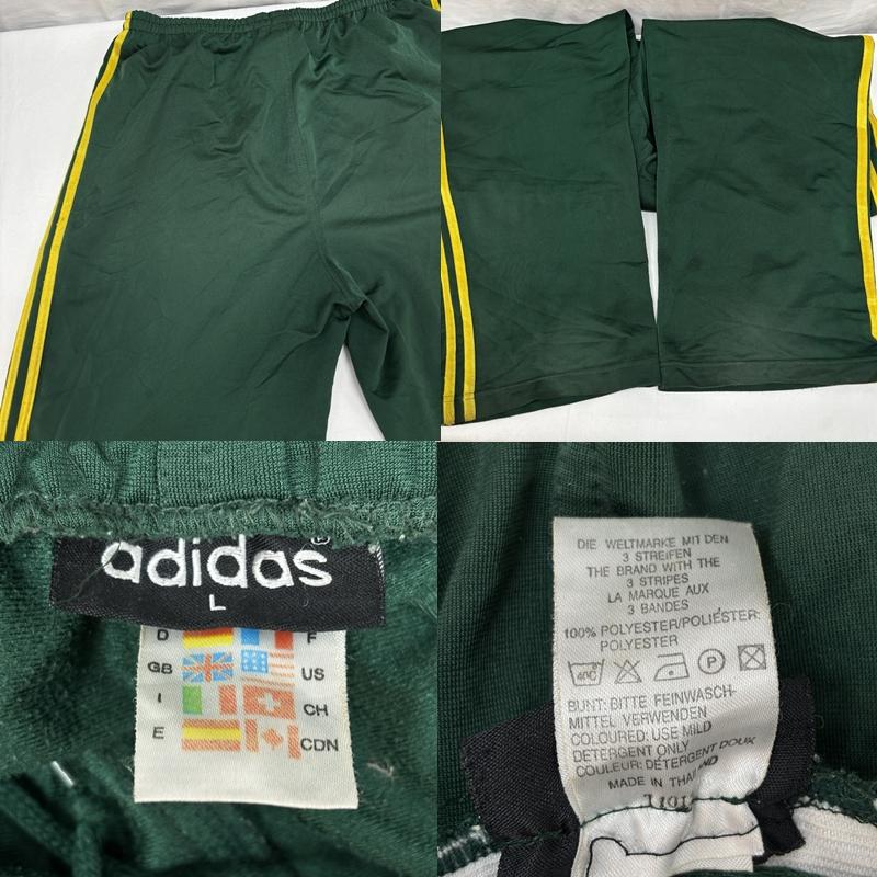 アディダス adidas ボトムス ボトムス 90年代 ビンテージ トレフォイル ナイロン ジャージ トラック パンツ 90s VINTAGE L 緑 / グリーン / green メンズ USED 古着 中古 50166720