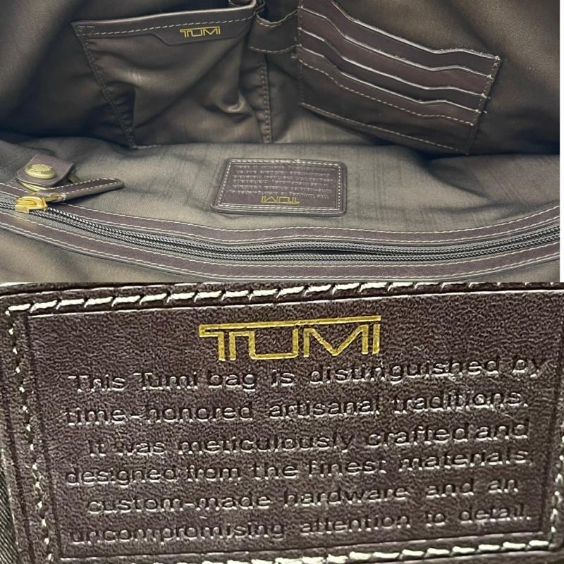 トゥミ TUMI ブリーフケース、書類かばん ブリーフケース、書類かばん カーフレザー ブリーフケース 書類鞄 A4可 - 茶 / ブラウン / brown メンズ USED 古着 中古 50166744