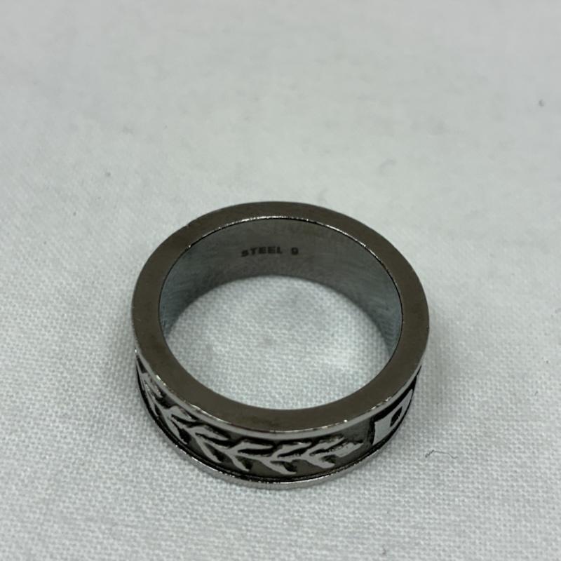 ディーゼル DIESEL アクセサリー 指輪 ステンレス スチール シルバー カラー エンボス ロゴ リング 19号 - メンズ USED 古着 中古 50166761