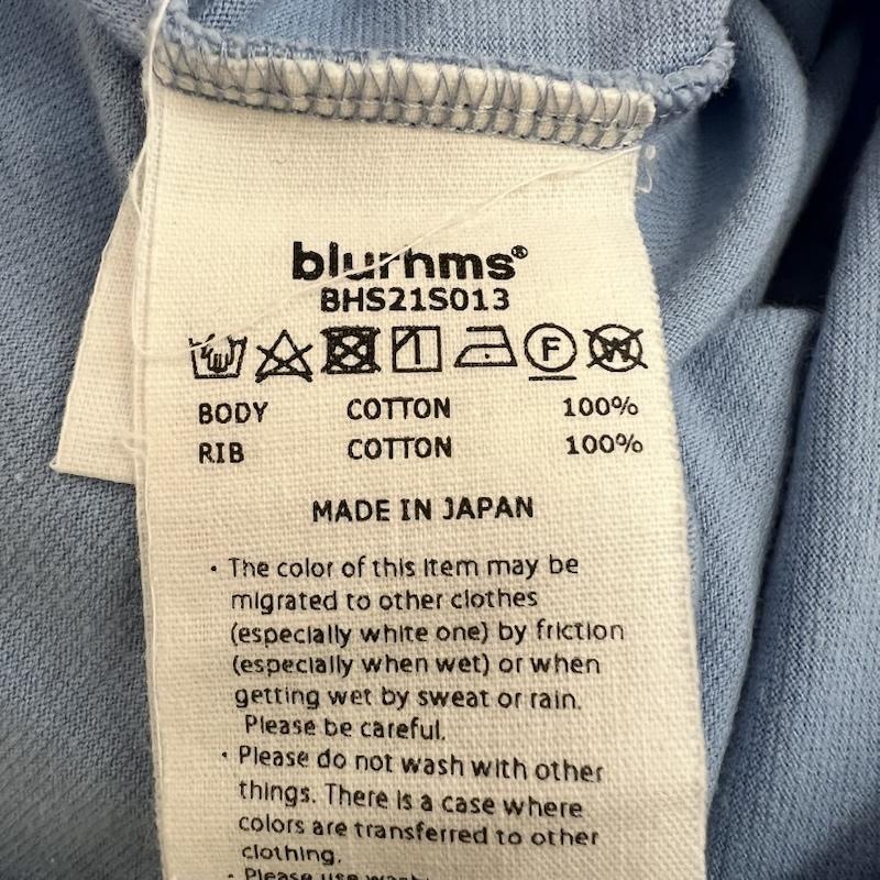 ブラームス BLURHMS Tシャツ 半袖 スビンコットン リップル生地 スーパーサイズ Tシャツ BHS21S013 - 水色 / ライトブルー / メンズ USED 古着 中古 50166803