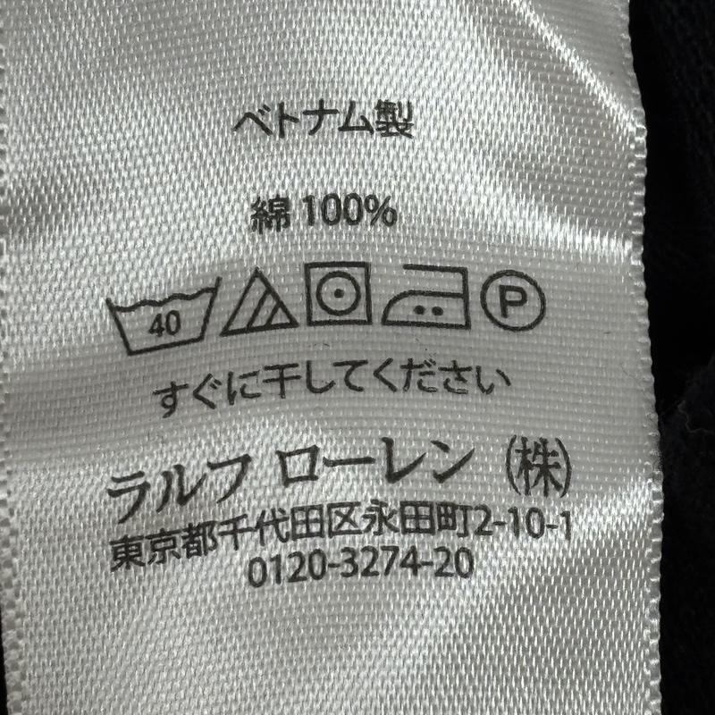 ポロラルフローレン POLO RALPH LAUREN ポロシャツ 長袖 ビッグポニー ロゴ 刺繍 鹿の子 長袖 ポロシャツ XL 黒 / ブラック / black メンズ USED 古着 中古 50166923