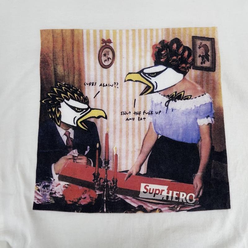 シュプリーム Supreme Tシャツ 半袖 USA製 20ss ANTIHERO Balcony Tee コラボ イーグル グラフィック フォト プリント Tシャツ S 白 / ホワイト / white メンズ USED 古着 中古 50166955