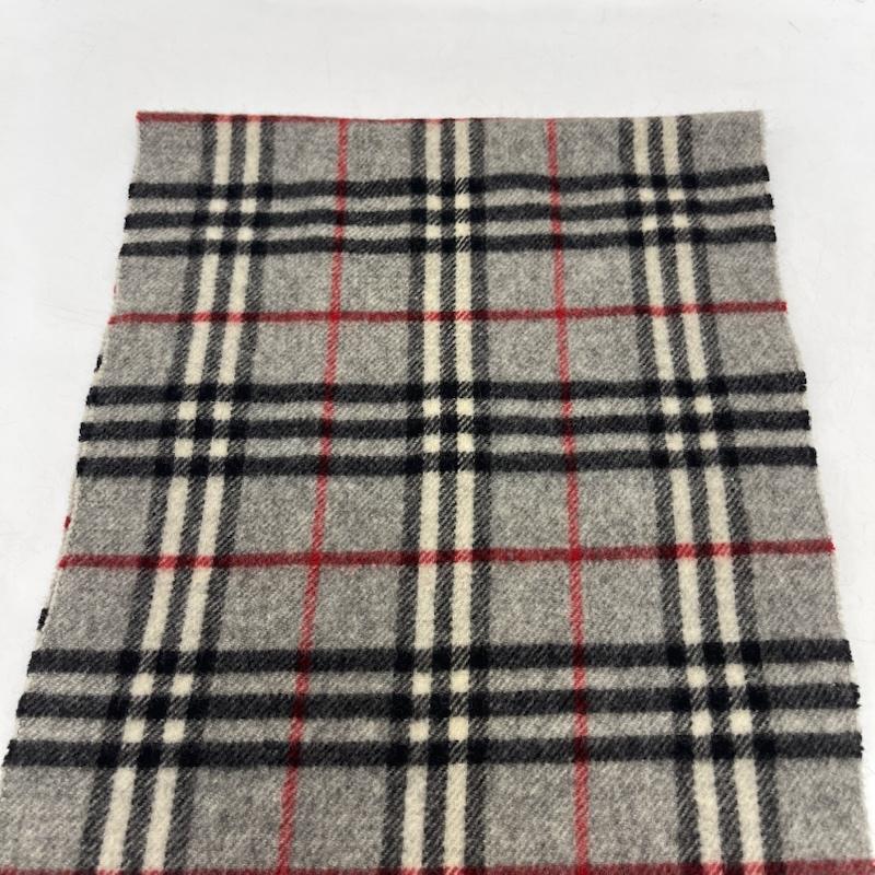 バーバリー BURBERRY マフラー マフラー ノバチェック ウール マフラー イングランド製 - 灰 / グレー / gray メンズ USED 古着 中古 50166962