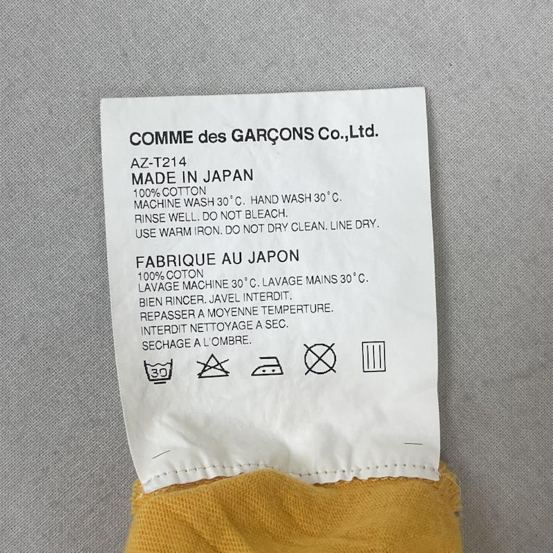 プレイコムデギャルソン PLAY COMME des GARCONS Tシャツ 半袖 日本製 ワンポイント ブラックハート ワッペン ロゴ刺繍 半袖 Tシャツ カットソー S 黄 / イエロー / yellow メンズ USED 古着 中古 50166979