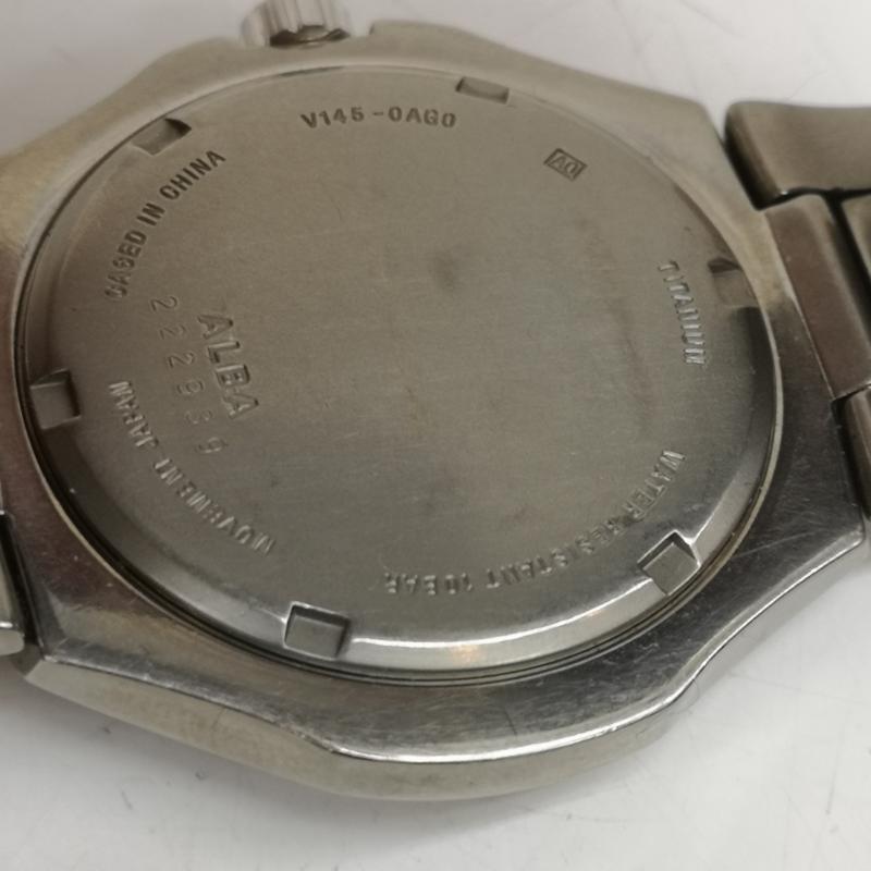 古着 USED 腕時計 アナログ(クォーツ式) ALBA アルバ ソーラー 腕時計 アナログ チタン V145-0AG0 - 銀 / シルバー / silver color メンズ USED 古着 中古 50167107