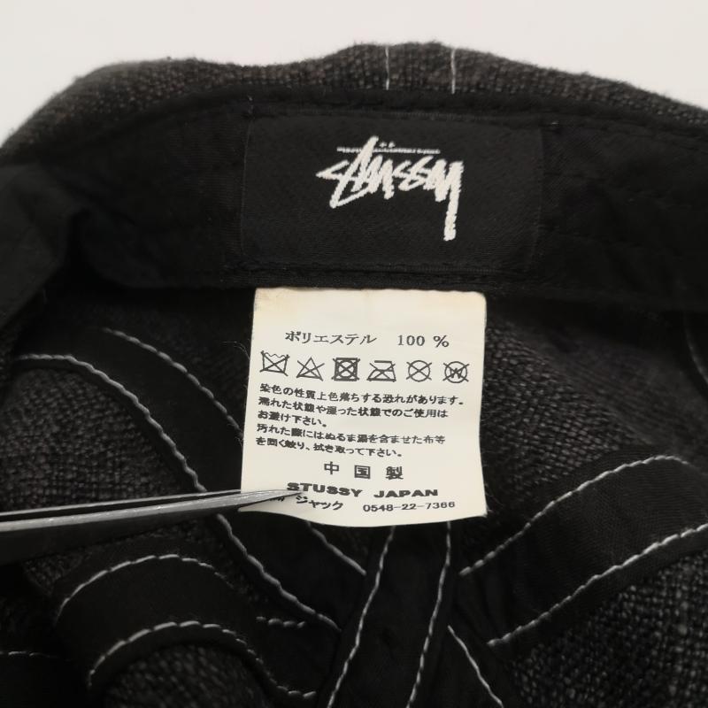 ステューシー STUSSY 帽子 キャップ ブラック デニム 刺繍 ロゴ キャップ - 黒 / ブラック / black メンズ USED 古着 中古 50167109
