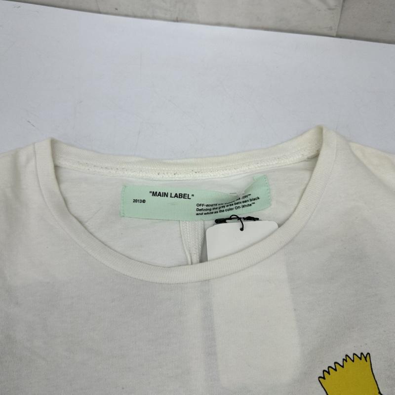 オフホワイト off white Tシャツ 半袖 BART PEACE SIGN S/S SLIM TEE シンプソンズ ロゴ プリント Tシャツ OMAA027S19185034 XL 白 / ホワイト / white メンズ USED 古着 中古 50167150