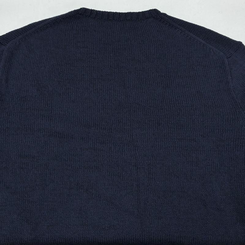 ポロラルフローレン POLO RALPH LAUREN ニット、セーター 長袖 ポロベア ラグビー 刺繍 コットン リネン クルーネック ニット セーター XL メンズ USED 古着 中古 50167176