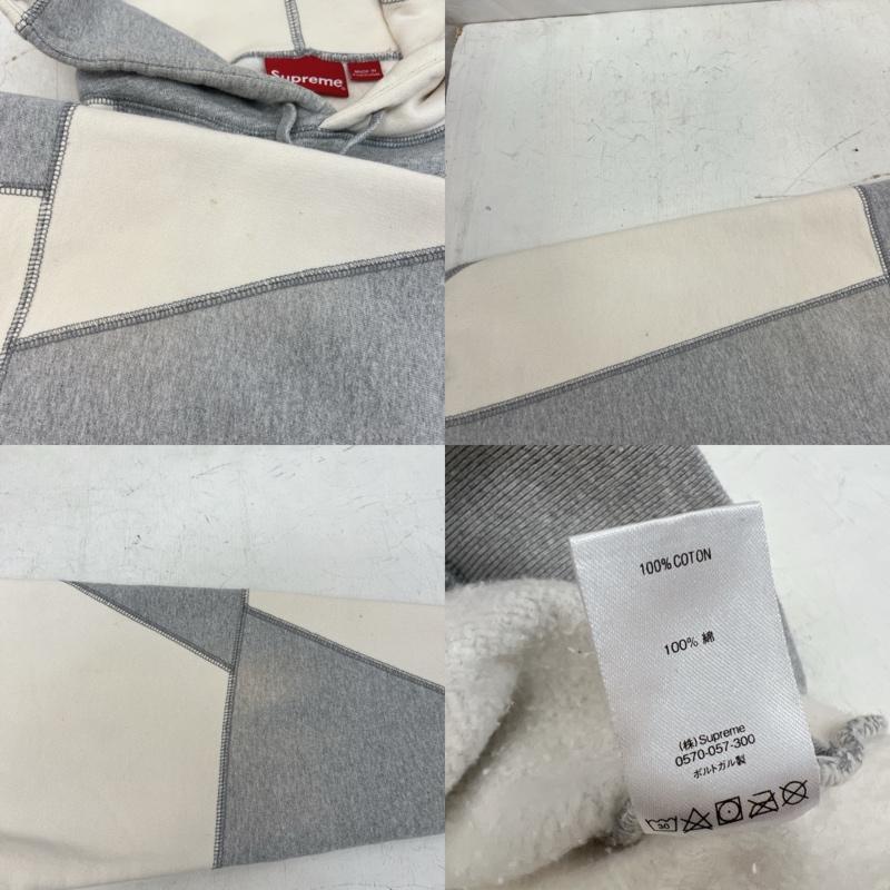 シュプリーム Supreme パーカー 長袖 20AW Patchwork Hooded Sweatshirt パッチワーク ロゴ M 灰 / グレー / gray メンズ USED 古着 中古 50167259
