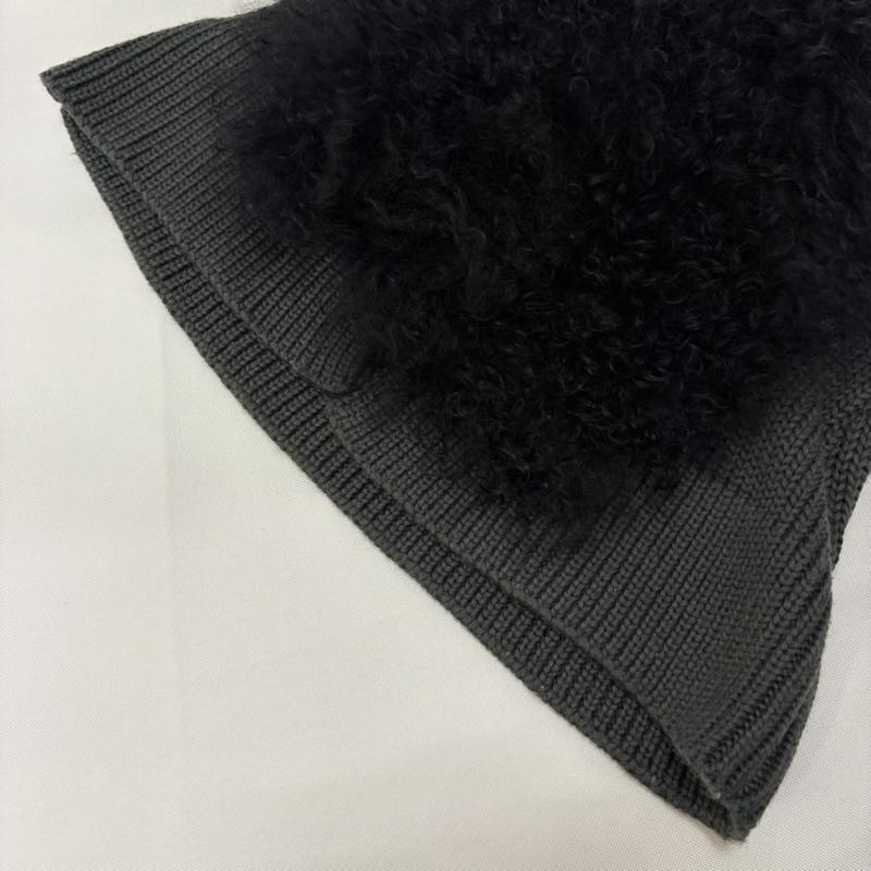 古着 USED ベスト ベスト チベットラムファー ニット切り替えベスト グラデーション グレー系 - グラデーション 灰 / グレー / gray X 黒 / ブラック / black レディース USED 古着 中古 50167266