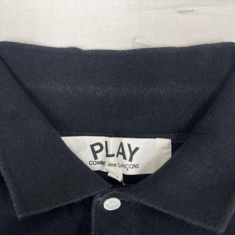 プレイコムデギャルソン PLAY COMME des GARCONS ポロシャツ 半袖 日本製 黒ハート 刺繍 半袖 ポロシャツ AD2011 AZ-T066 M 黒 / ブラック / black メンズ USED 古着 中古 50167298