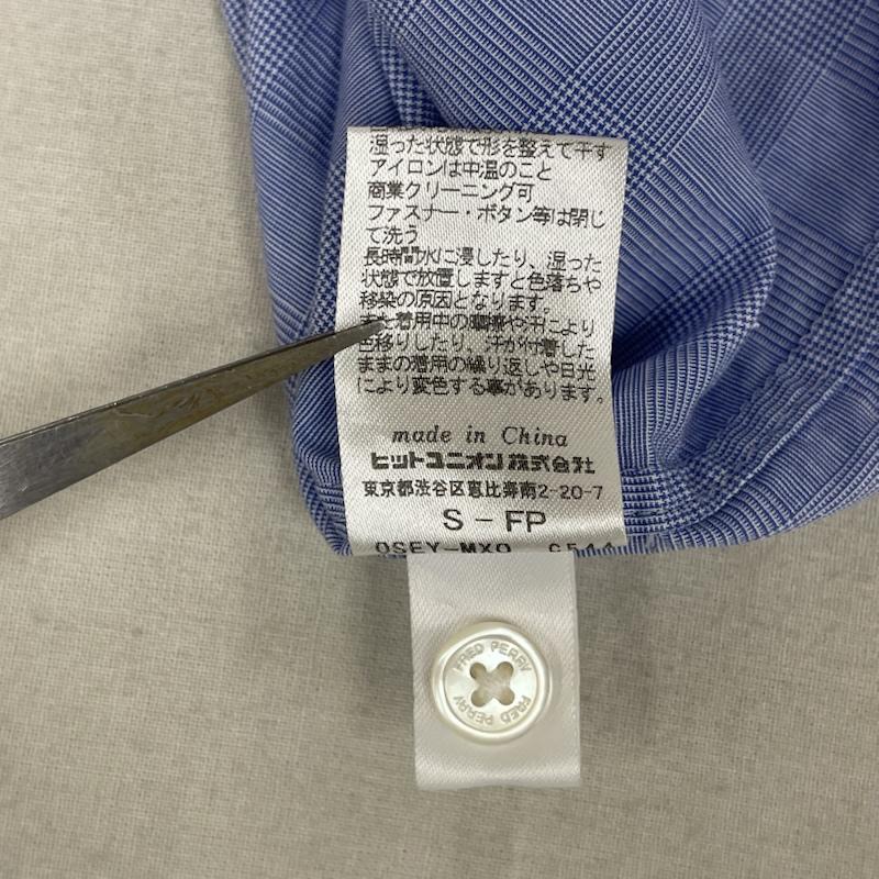 フレッドペリー FRED PERRY シャツ、ブラウス 半袖 ワンポイント ロゴ刺繍 半袖 カジュアル シャツ f4466 S 水色 / ライトブルー / メンズ USED 古着 中古 50167309