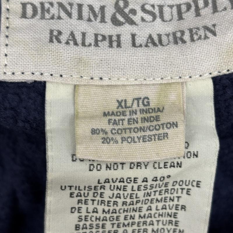 デニムアンドサプライラルフローレン DENIM & SUPPLYRALPHLAUREN ボトムス ボトムス ロゴ プリント スウェット トレーナーパンツ XL 紺 / ネイビー / navy メンズ USED 古着 中古 50167386