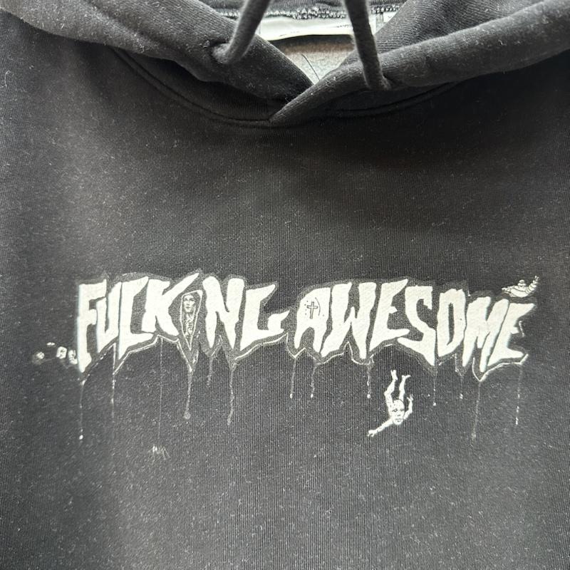 ファッキンオーサム FUCKING AWESOME パーカー 長袖 グラフィック プリント パーカー XL 黒 / ブラック / black メンズ USED 古着 中古 50167439