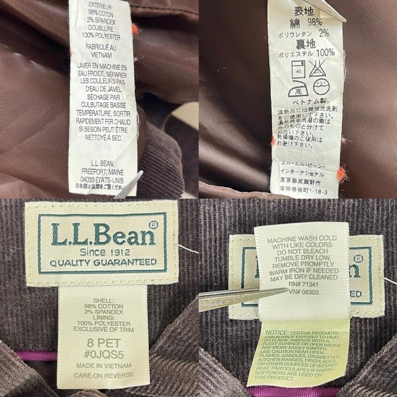エルエルビーン L.L.Bean ジャケット、上着 ジャケット、ブレザー フリルデザイン コーデュロイ クラシック シャツ ジャケット 茶 / ブラウン / brown レディース USED 古着 中古 50167470