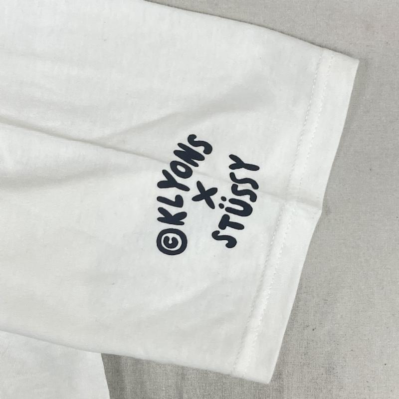 ステューシー STUSSY Tシャツ 半袖 KEVIN LYONS コラボ Burger T-Shirt プリント Tシャツ カットソー M 白 / ホワイト / white メンズ USED 古着 中古 50167545