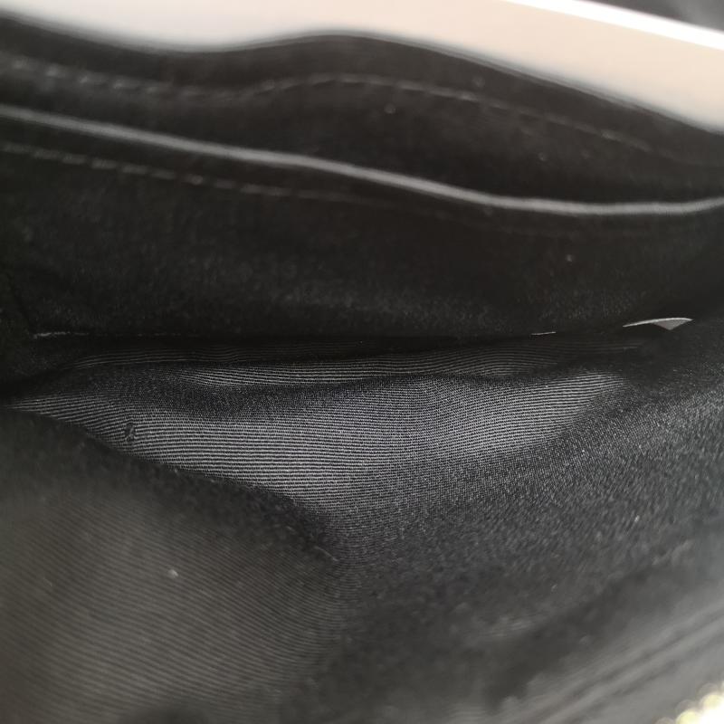 コーチ COACH ポーチ ポーチ シグネチャー レザー ポーチ - 黒 / ブラック / black X 灰 / グレー / gray レディース USED 古着 中古 50167709