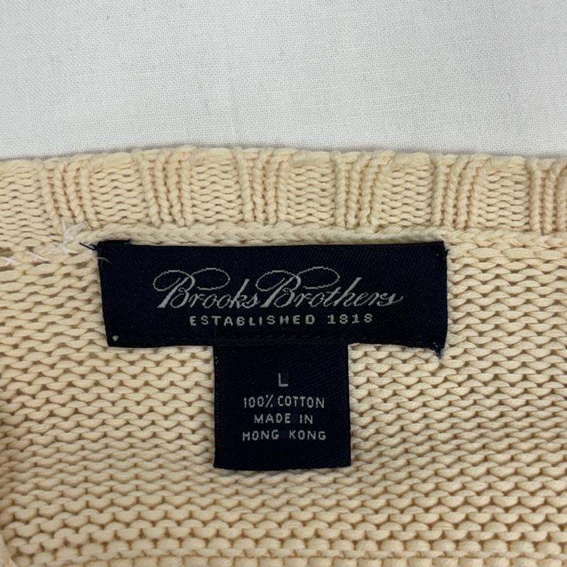 ブルックス ブラザーズ BROOKS BROTHERS ニット、セーター 長袖 香港製 コットン ニット セーター ラグランスリーブ L メンズ USED 古着 中古 50167833