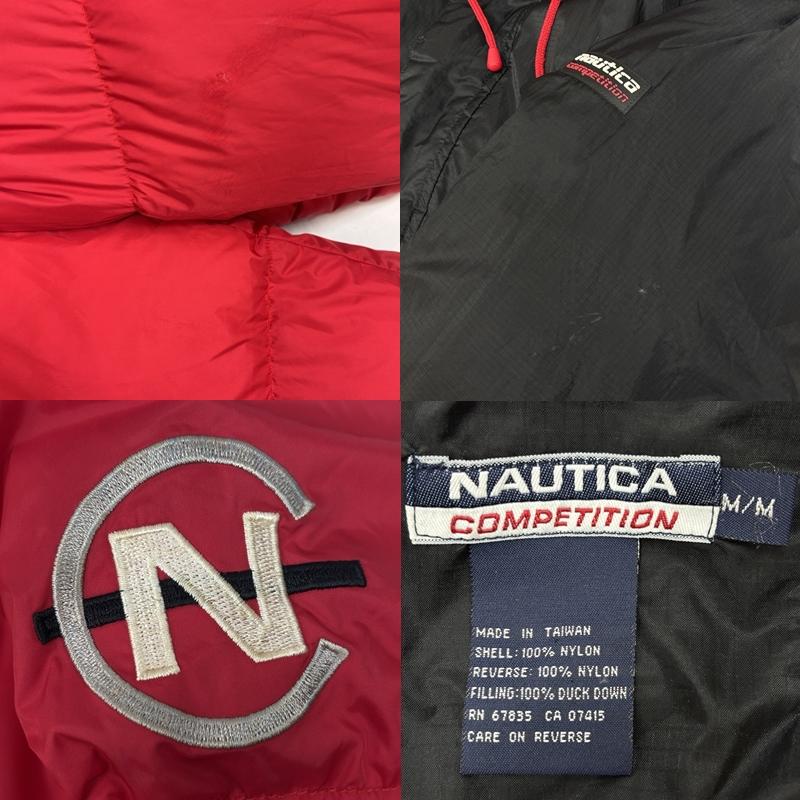 ノーティカ NAUTICA ジャケット、上着 ダウンジャケット 90年代 ビンテージ 台湾製 リバーシブル ナイロン ダウン ジャケット 90s VINTAGE M 黒 / ブラック / black X 赤 / レッド / red メンズ USED 古着 中古 50167929