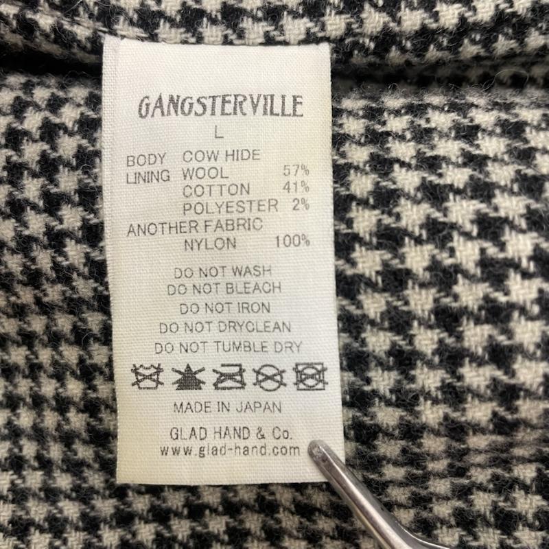 ギャングスタービル GANGSTERVILLE ジャケット、上着 レザージャケット シングル ライダース グラッドハンド ウィアード L 黒 / ブラック / black メンズ USED 古着 中古 50167946