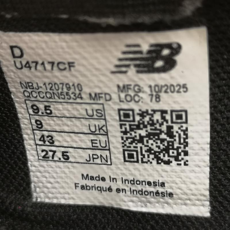 ニューバランス New Balance スニーカー スニーカー U4717CF ローカット スニーカー 27.5cm 灰 / グレー / gray メンズ USED 古着 中古 50167949