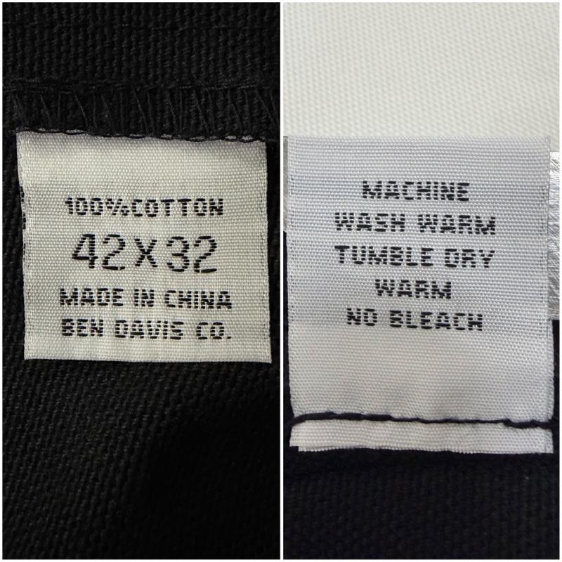 ベンデイビス BEN DAVIS パンツ ワークパンツ、ペインターパンツ ペインターパンツ black 42×32 ブラックチノパンツ 42 ロゴ、文字 黒 / ブラック / black メンズ USED 古着 中古 50167972