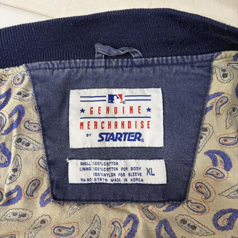 スターター STARTER ジャケット、上着 ジャンパー、ブルゾン 90s Korea製 NEWYORK YANKEES デニムスタジャン XL 内側ペイズリー XL ロゴ、文字 インディゴ / インディゴ / Indigo X 灰 / グレー / gray メンズ USED 古着 中古 50167981