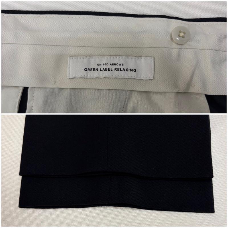グリーンレーベルリラクシング green label relaxing スーツ パンツスーツ ダブルボタンジャケット 2タックパンツ セットアップ 2点セット black M M 無地 黒 / ブラック / black メンズ USED 古着 中古 50167988