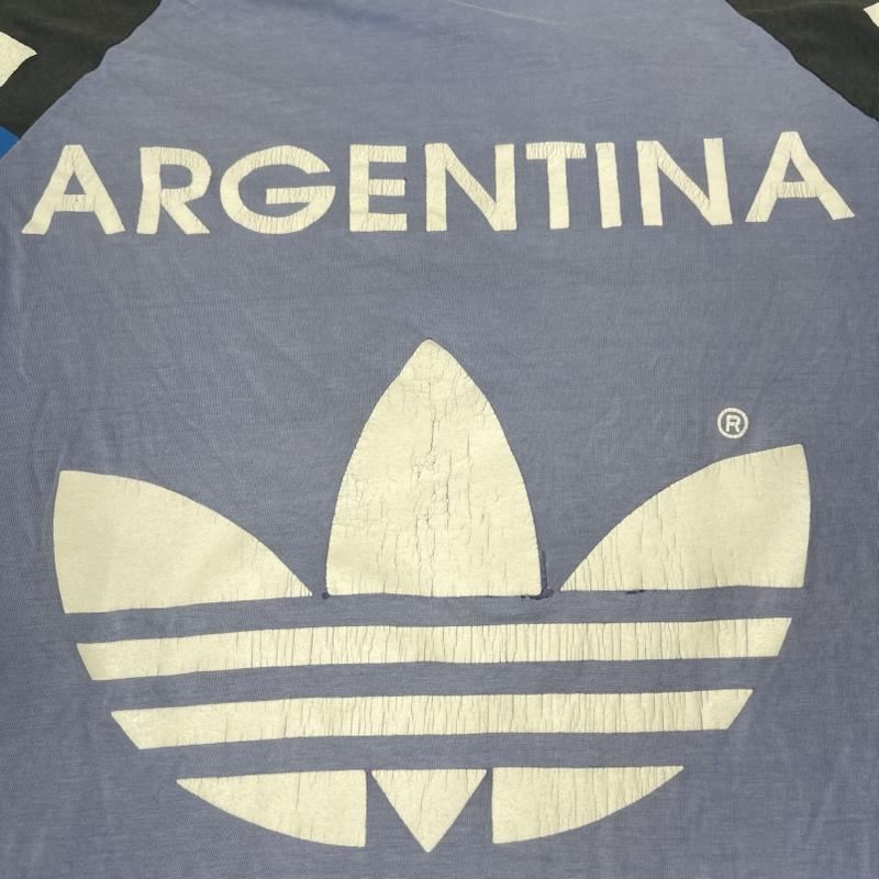 アディダス adidas Tシャツ 半袖 90s サッカー アルゼンチン代表 ヴィンテージ トレーニング Tシャツ 3 水色 / ライトブルー / メンズ USED 古着 中古 50168088