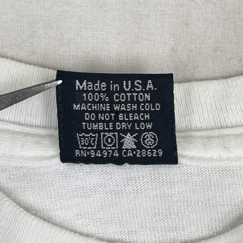 ステューシー STUSSY Tシャツ 半袖 00s USA製 CUSTOMADE N°2 タグ J.J. Fad フォト Tシャツ 白 / ホワイト / white メンズ USED 古着 中古 50168096