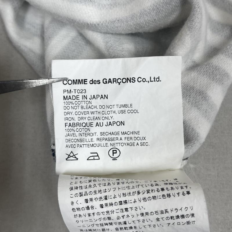コムデギャルソンオムプリュス COMME des GARCONS HommePlus Tシャツ 半袖 日本製 WELCOME TO WALK! 裏プリント Tシャツ ボーダー アーカイブ Tシャツ 黒 / ブラック / black メンズ USED 古着 中古 50168135
