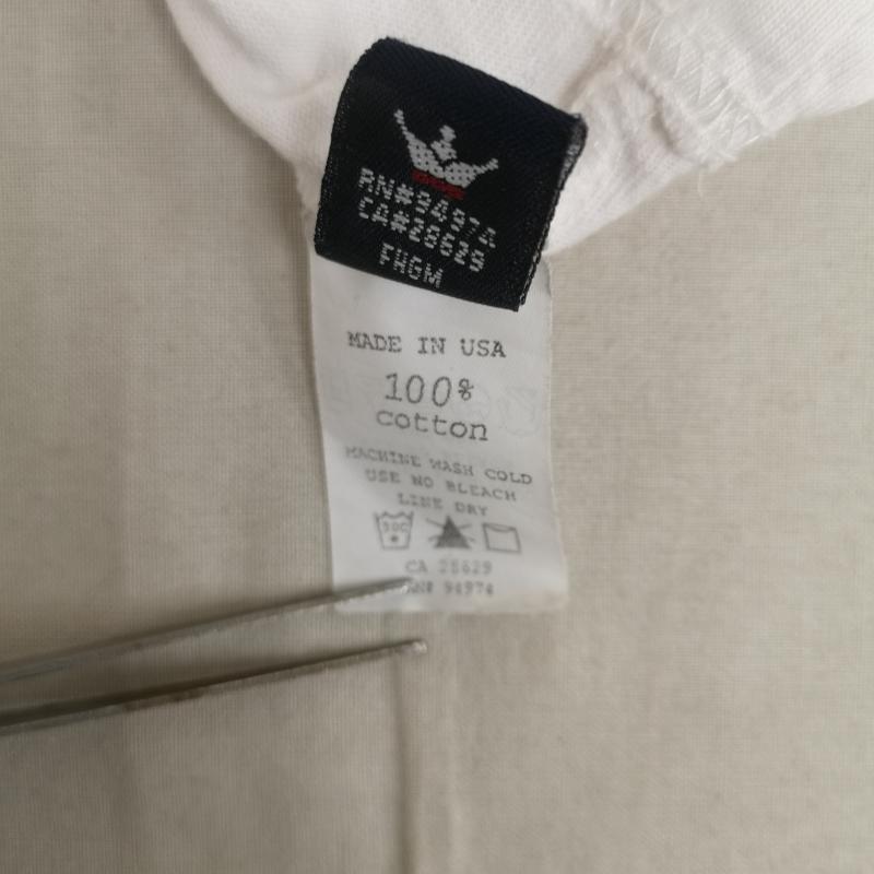 ステューシー STUSSY Tシャツ 長袖 90s USA製 紺タグ ロゴ プリント Tシャツ ロンT L 白 / ホワイト / white メンズ USED 古着 中古 50168289