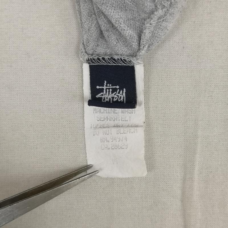 ステューシー STUSSY Tシャツ 七分袖 USA製 紺タグ OLD STUSSY ラグラン 七分丈 ロンT 灰 / グレー / gray メンズ USED 古着 中古 50168290