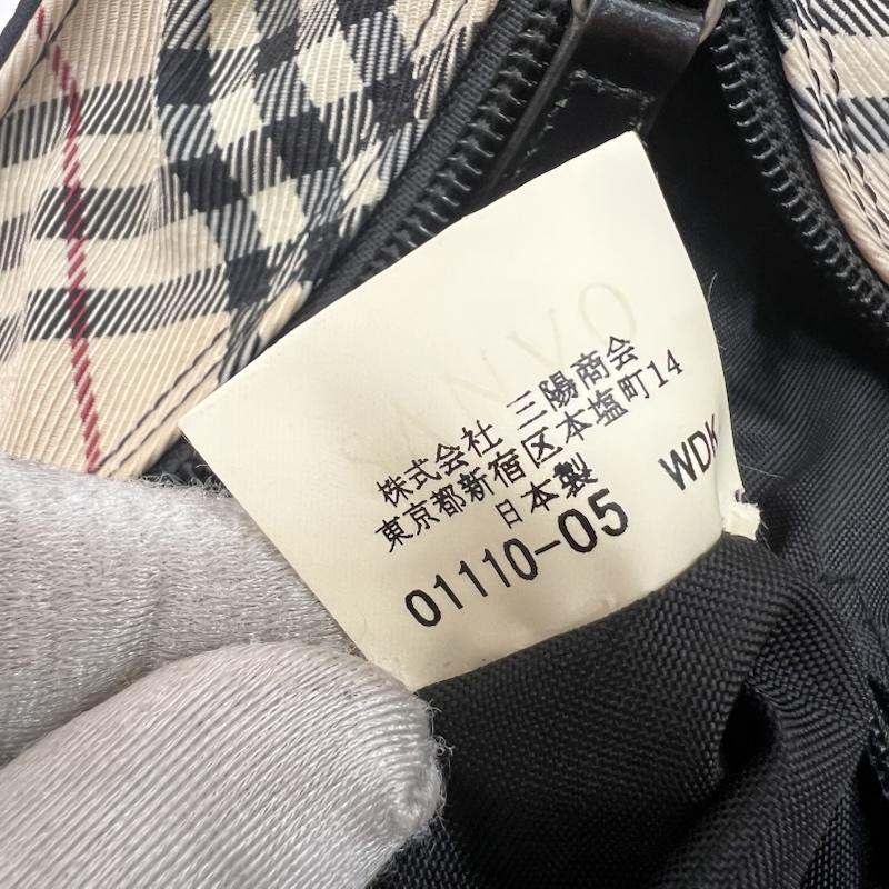 バーバリー・ブルーレーベル BURBERRY BLUE LABEL トートバッグ トートバッグ ノバチェック レザーハンドル ナイロン トートバッグ - 黒 / ブラック / black レディース USED 古着 中古 50168321