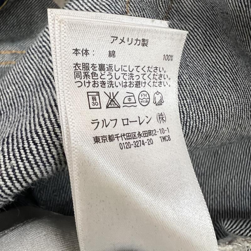 ダブルアールエル ラルフローレン RRL RALPH LAUREN パンツ デニム、ジーンズ USA製 スリムストレート セルビッチ デニムパンツ 29インチ メンズ USED 古着 中古 50168353