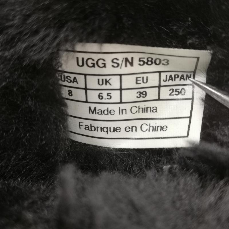 アグ UGG シューズ シューズ 5803 BAILY BUTTON ベイリーボタン ムートンブーツ ボア 25.0cm 黒 / ブラック / black レディース USED 古着 中古 50168524