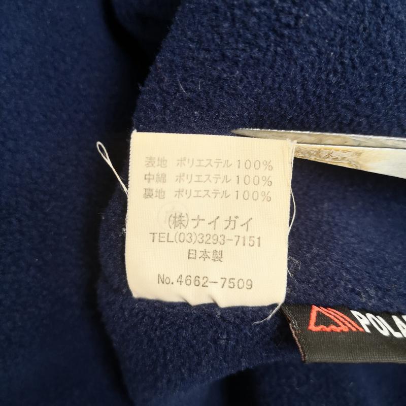 ポロゴルフラルフローレン POLOGOLF ジャケット、上着 ジャンパー、ブルゾン 90s 日本製 POLARTEC 裏起毛 マウンテン パーカー フリース ジャケット L 紺 / ネイビー / navy メンズ USED 古着 中古 50168530