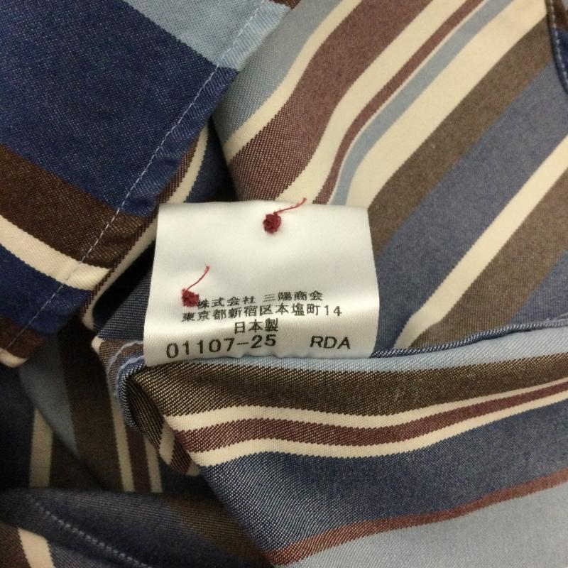 バーバリーブラックレーベル BURBERRY BLACK LABEL シャツ、ブラウス 長袖 BURBERRY BLACK LABEL 長袖シャツ コットン ストライプ BMW89-304-27 3 ストライプ 紺 / ネイビー / navy X 青 / ブルー / blue メンズ USED 古着 中古 50168636