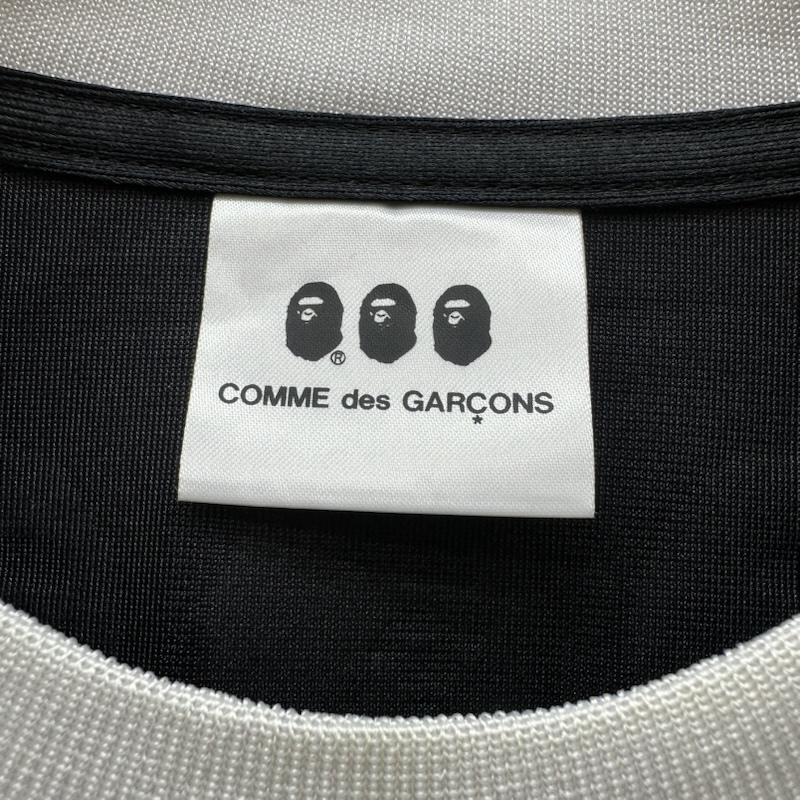 コムデギャルソン COMME des GARCONS Tシャツ 長袖 24AW A BATHING APE メッシュ ロング Tシャツ ロンT 001LTK731901C M 黒 / ブラック / black X 白 / ホワイト / white メンズ USED 古着 中古 50168683