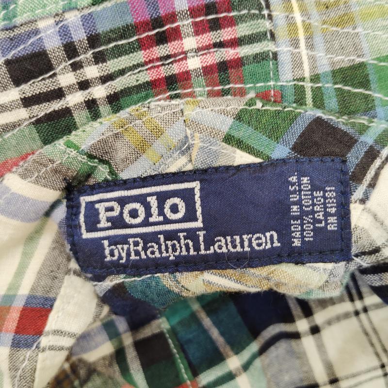 ポロラルフローレン POLO RALPH LAUREN 帽子 ハット 90s USA製 ヴィンテージ バケット ハット パッチワーク柄 - マルチカラー / マルチカラー / multicolor メンズ USED 古着 中古 50168751