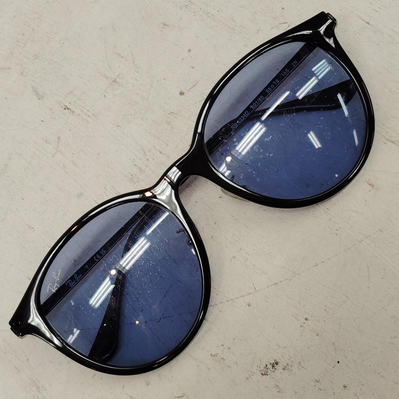レイバン Ray-Ban めがね・サングラス サングラス RB4334D ローブリッジ アジアン フィット ポリッシュ ブラック ブルー レンズ - 黒 / ブラック / black X 青 / ブルー / blue メンズ USED 古着 中古 50168773