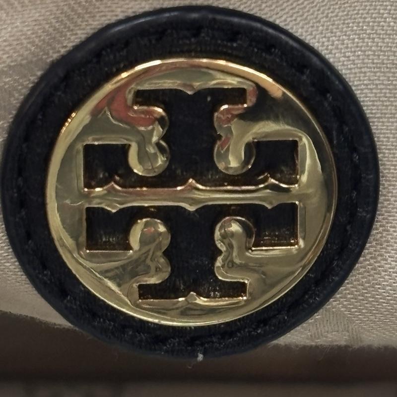 トリーバーチ TORY BURCH ハンドバッグ ハンドバッグ シボ革 レザー ハンドバッグ フロントロゴ - 黒 / ブラック / black レディース USED 古着 中古 50168876