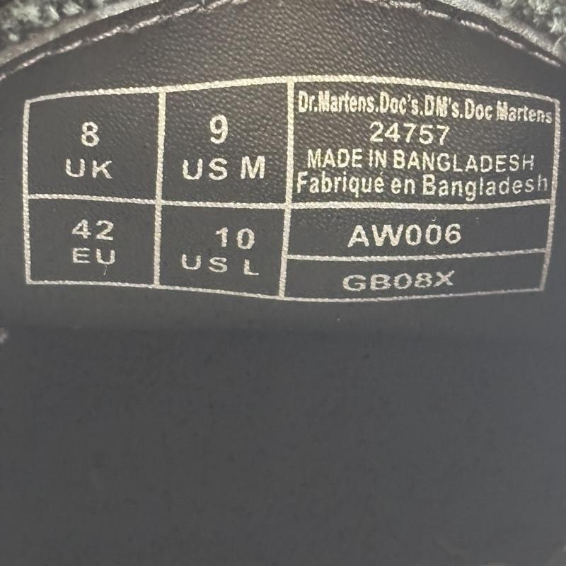 ドクターマーチン Dr.Martens 革靴 革靴 24757 1461 ホワイトステッチ 3ホール レザー シューズ UK:8 黒 / ブラック / black メンズ USED 古着 中古 50168894