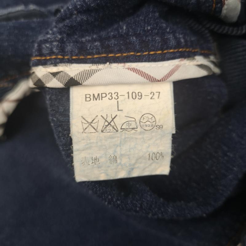 バーバリーブラックレーベル BURBERRY BLACK LABEL ジャケット、上着 ジャケット、ブレザー ノバチェック コーデュロイ フェード テーラード ジャケット BMP33-109-27 L インディゴ / インディゴ / Indigo メンズ USED 古着 中古 50168906