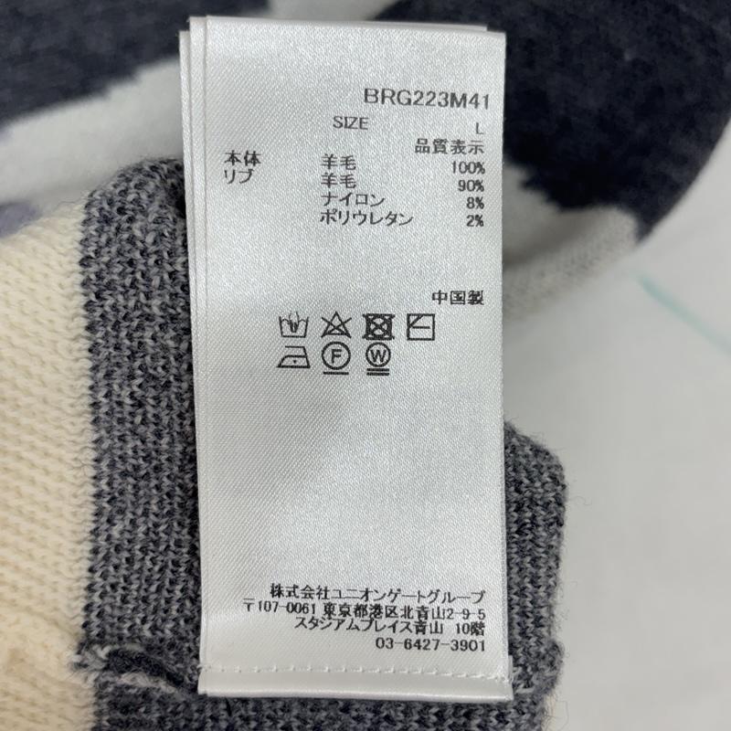 ブリーフィング BRIEFING ニット、セーター 長袖 BRG223M41 カモジャガード クルーネック ニット セーター ゴルフウェア L カモフラージュ柄・迷彩 メンズ USED 古着 中古 50168949