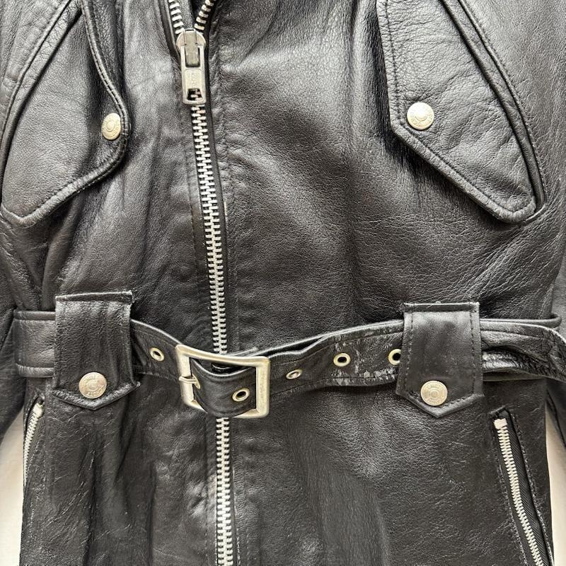 ショット schott ジャケット、上着 ライダース USA製 ダブル ライダース ロング レザ- ジャケット 36 黒 / ブラック / black メンズ USED 古着 中古 50168994