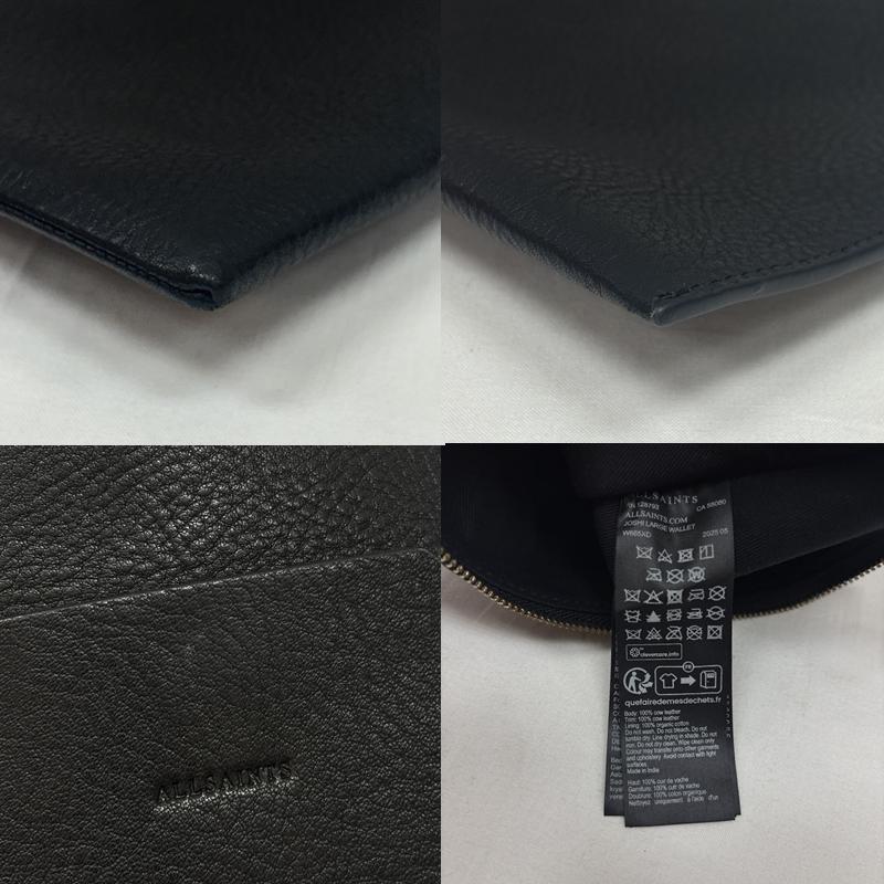 オールセインツ ALLSAINTS クラッチバッグ、パーティバッグ クラッチバッグ、パーティバッグ JOSHI LARGE WALLET レザー セカンド バッグ ウォレット クラッチ バッグ - 黒 / ブラック / black メンズ USED 古着 中古 50169116